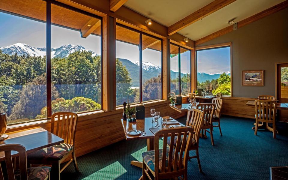 Views from Mt Rolleston Restaurant at Wilderness Lodge Arthur's Pass